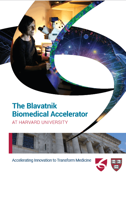 Cover of the Blavatnik Biomedical Accelerator overview brochure.