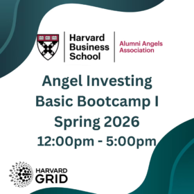Angel investing boot camp flyer