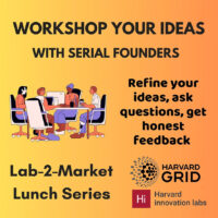 Workshop your ideas flyer 1 - Image for Harvard Grid's Lab-2-Market Series (11/5/26)