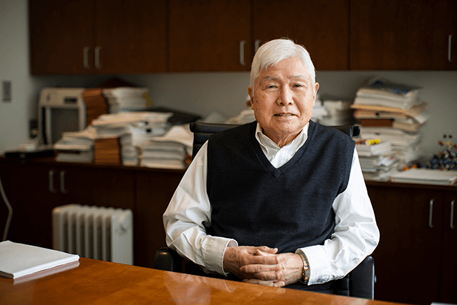 Professor Yoshito Kishi in his office