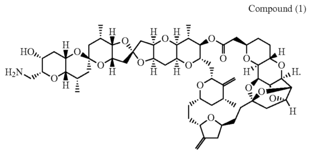 Illustration of compound 1 for U.S. Patent 10,954,249.