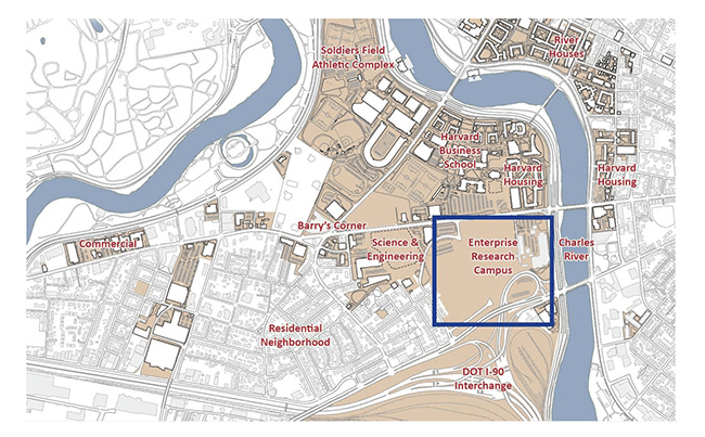 Location of proposed Enterprise Research Campus
