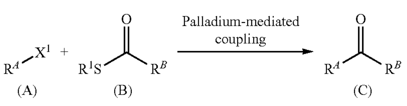 Structural diagram related to palladium-mediated coupling.